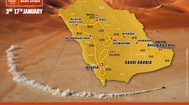 Dakar Route 2025: 7.700 Kilometer durch Saudi Arabien